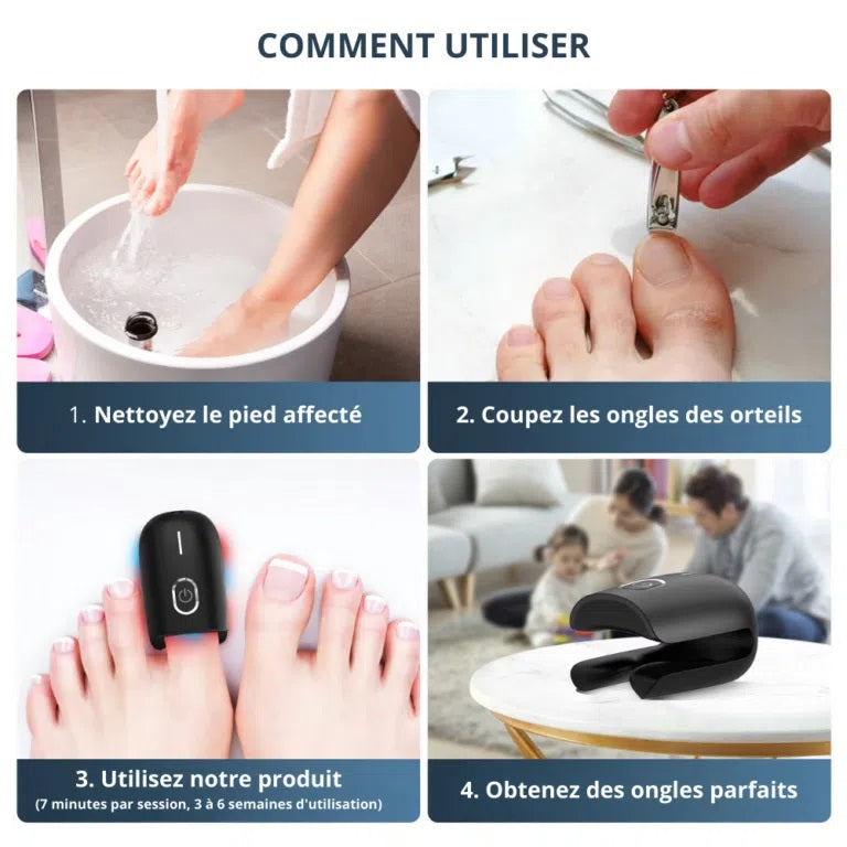 Appareil LED de soin des ongles et des pieds: Laser contre Onychomycose- Ma Lumière Rouge®
