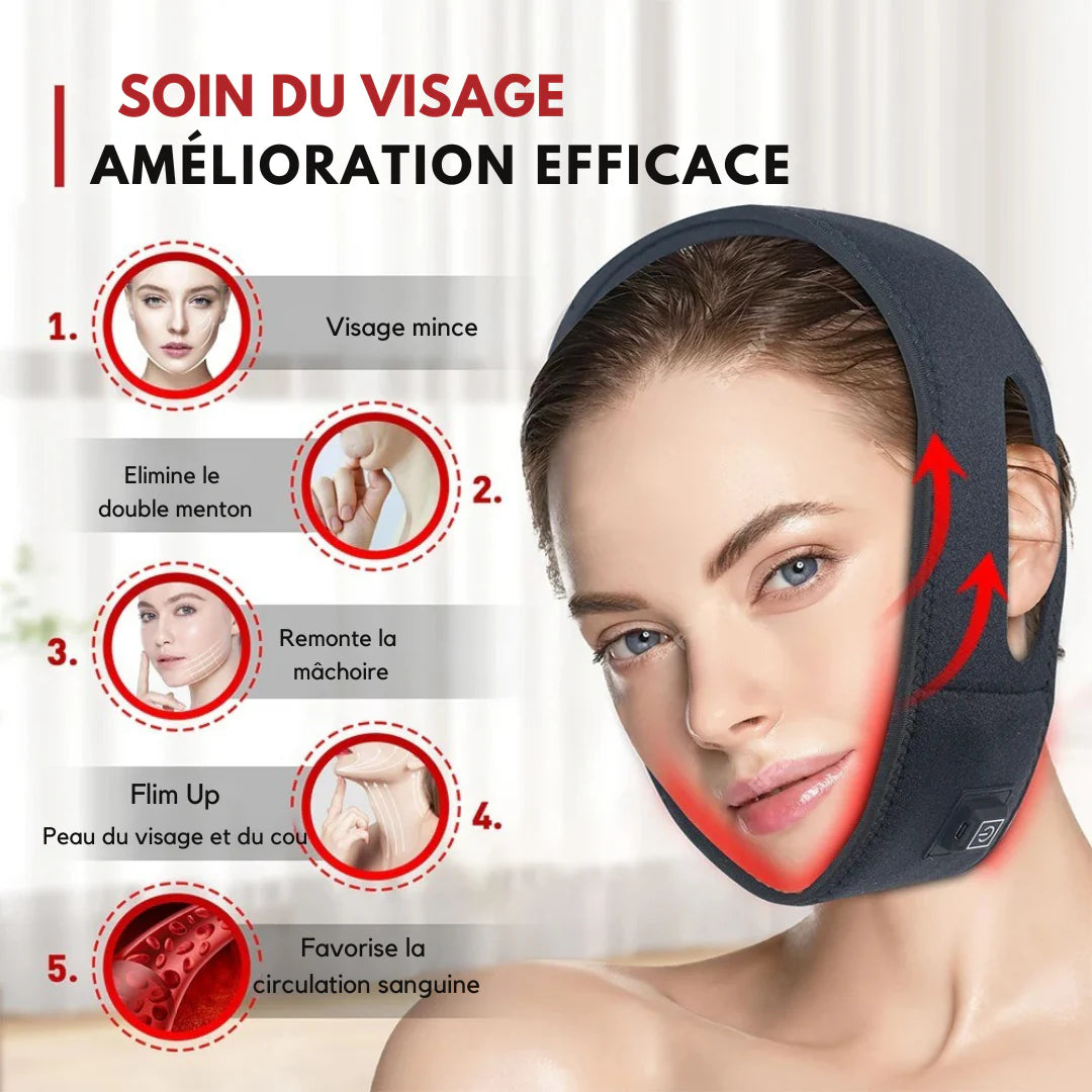 Bandeau LED Cou et Menton à Lumière rouge 660nm: Raffermissant et Anti-Douleur - Ma Lumière Rouge®