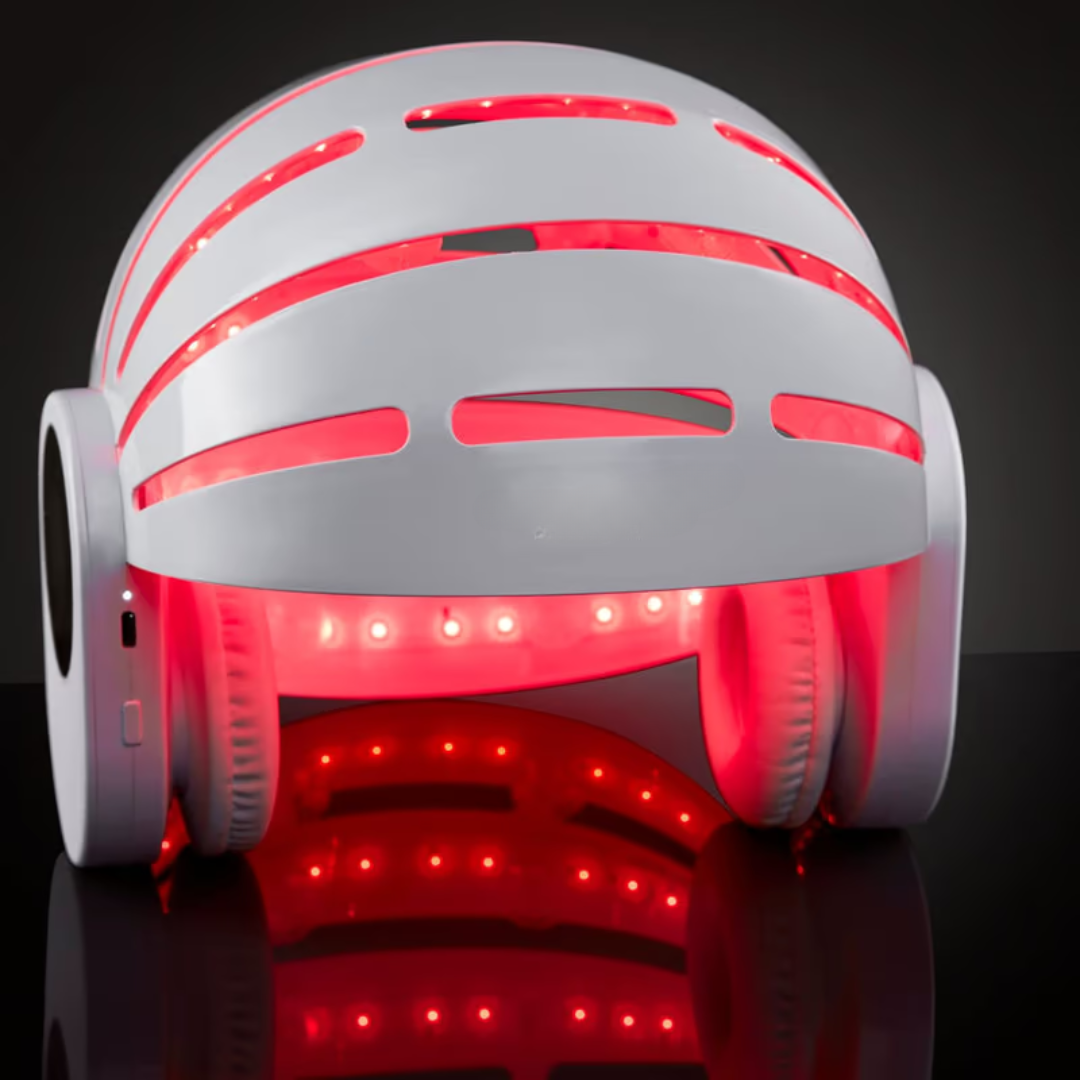 Casque de Luminothérapie pour repousse Cheveux: Favorise Repousse et Densité - Ma Lumière Rouge®