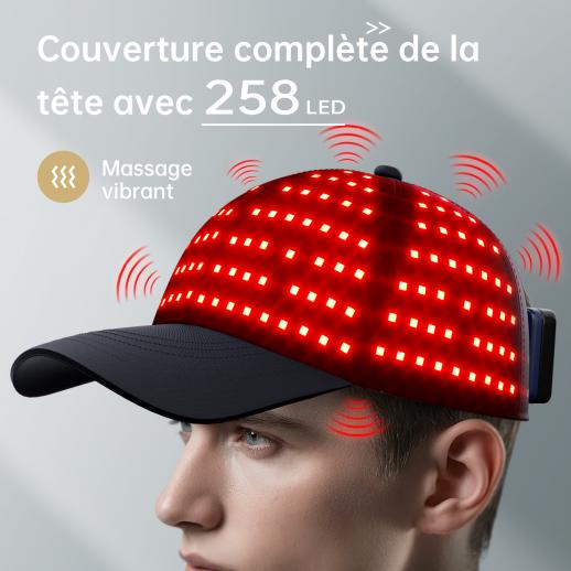Casquette Luminothérapie anti-chute cheveux - Ma Lumière Rouge®