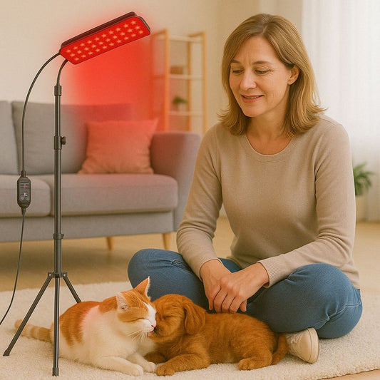 Lampe de Luminothérapie Anti-Douleurs Articulaires et Musculaires pour Chiens & Chats – Ma Lumière Rouge®