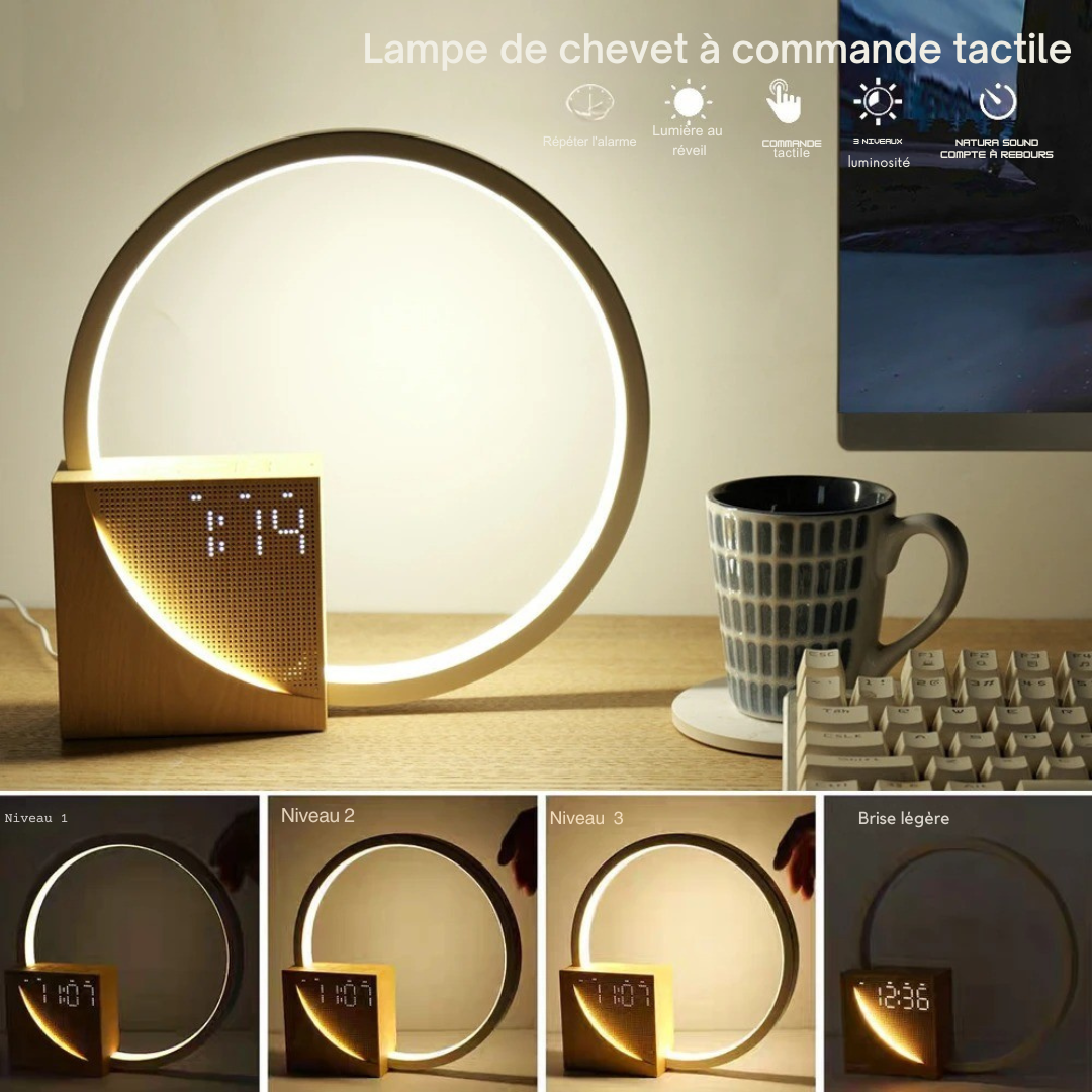 Réveil Luminothérapie avec Bruit Blanc: Simulateur d’Aube Naturel - Ma Lumière Rouge®
