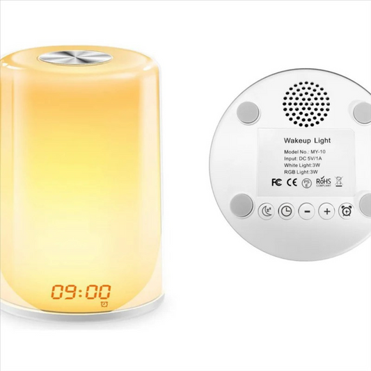 Réveil Veilleuse LED avec Simulateur d’Aube: Luminothérapie - Ma Lumière Rouge®