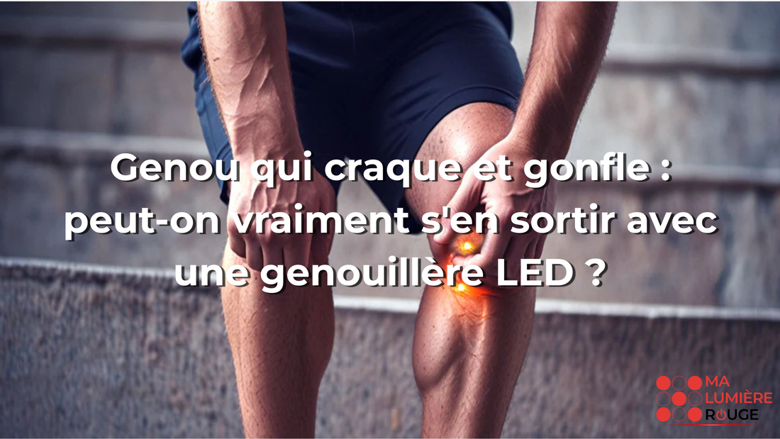 Genou qui craque et gonfle : peut-on vraiment s'en sortir avec une genouillère LED ?
