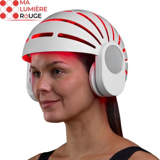 Casque de Luminothérapie pour repousse Cheveux: Favorise Repousse et Densité - Ma Lumière Rouge®