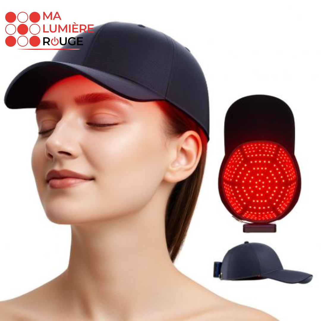 Casquette Luminothérapie anti-chute cheveux - Ma Lumière Rouge®