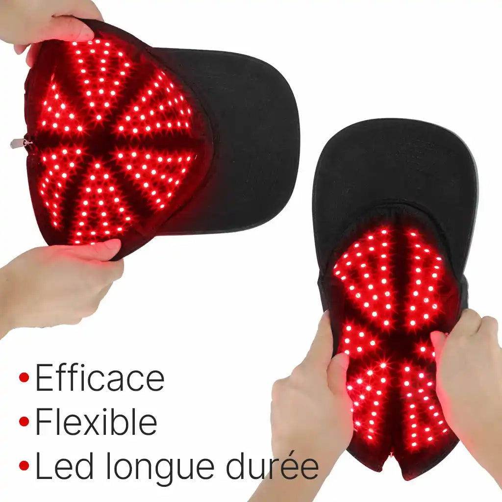 Casquette Luminothérapie anti-chute cheveux - Ma Lumière Rouge®
