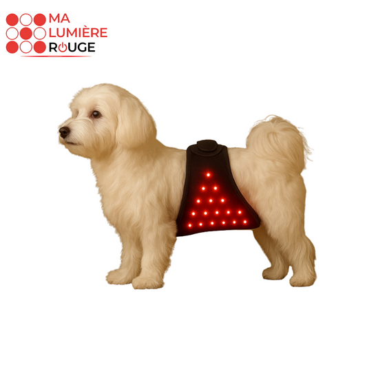 Ceinture LED rouge anti-douleur pour chien- Ma Lumière Rouge®