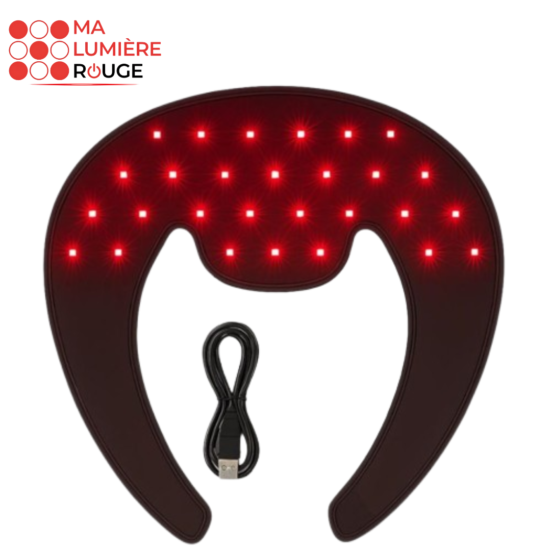 Ceinture Luminothérapie pour Cervicale: Apaisement Tensions Cervicales et Musculaires - Ma Lumière Rouge®