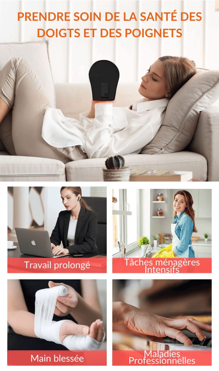 Gant de Luminothérapie: Spécial Tendinite, Arthrose et Inflammations - Ma Lumière Rouge®