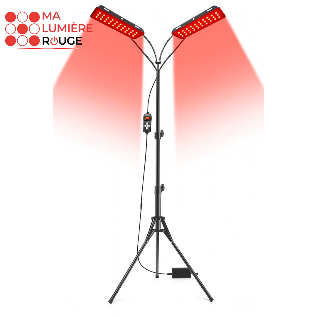 Lampe Luminothérapie à Double Panneau: Soin Peau et Récupération Musculaire- Ma Lumière Rouge®