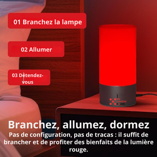 Lampe de Luminothérapie 670nm: Améliore Sommeil et Favorise Production de Mélatonine - Ma Lumière Rouge®