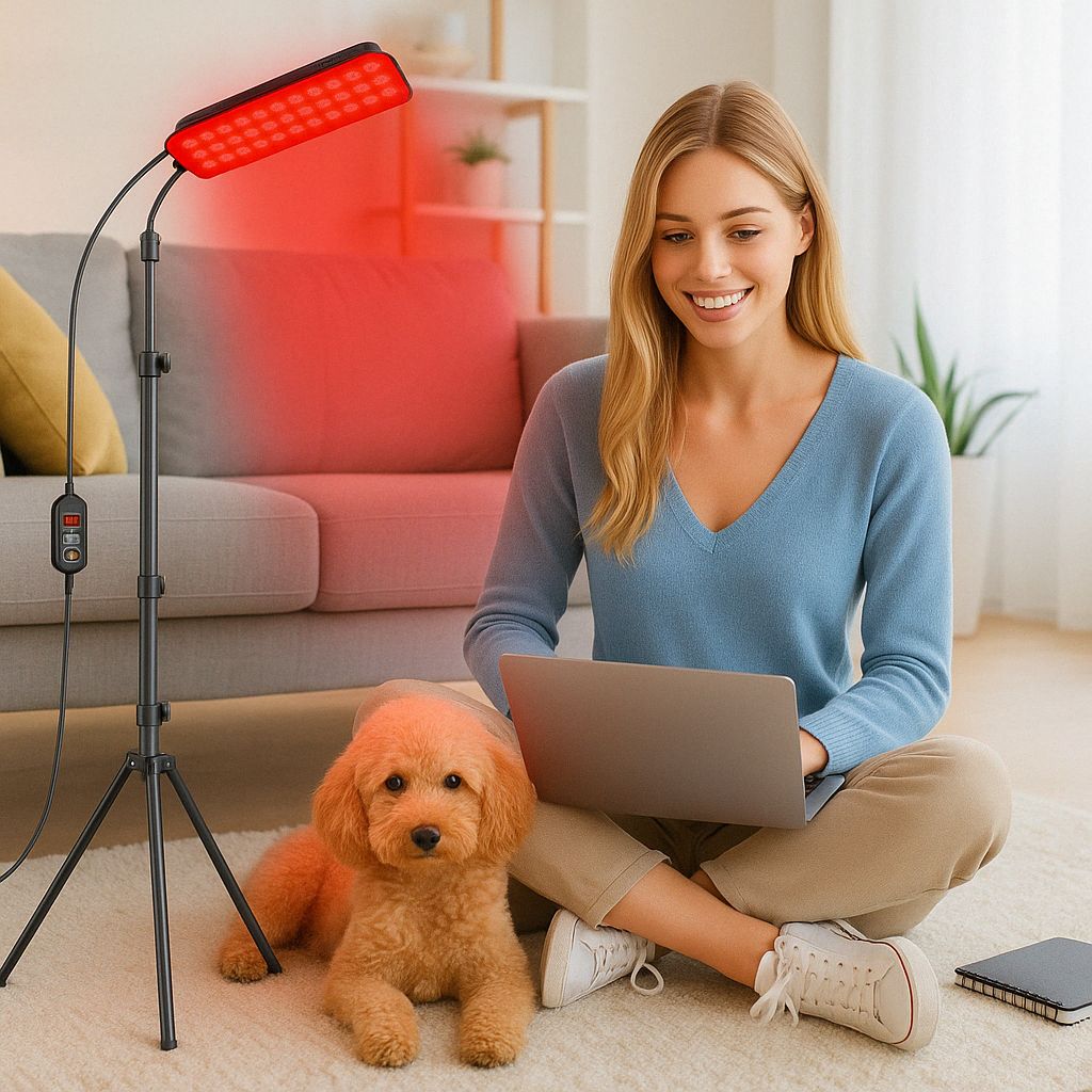Lampe de Luminothérapie Anti-Douleurs Articulaires et Musculaires pour Chiens & Chats – Ma Lumière Rouge®