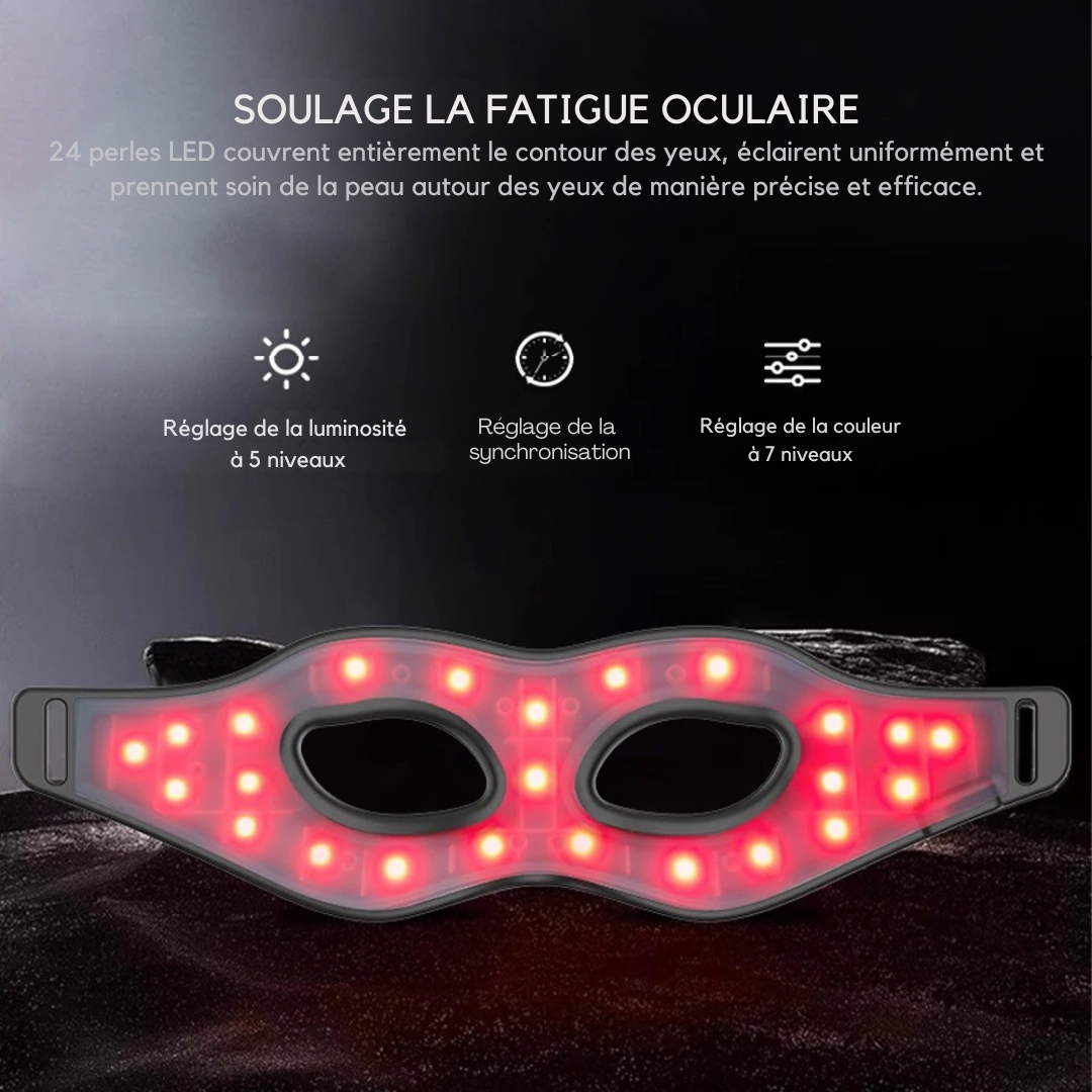 Masque LED sans fil pour les yeux: Soin anti-âge et fatigue oculaire - Ma Lumière Rouge®