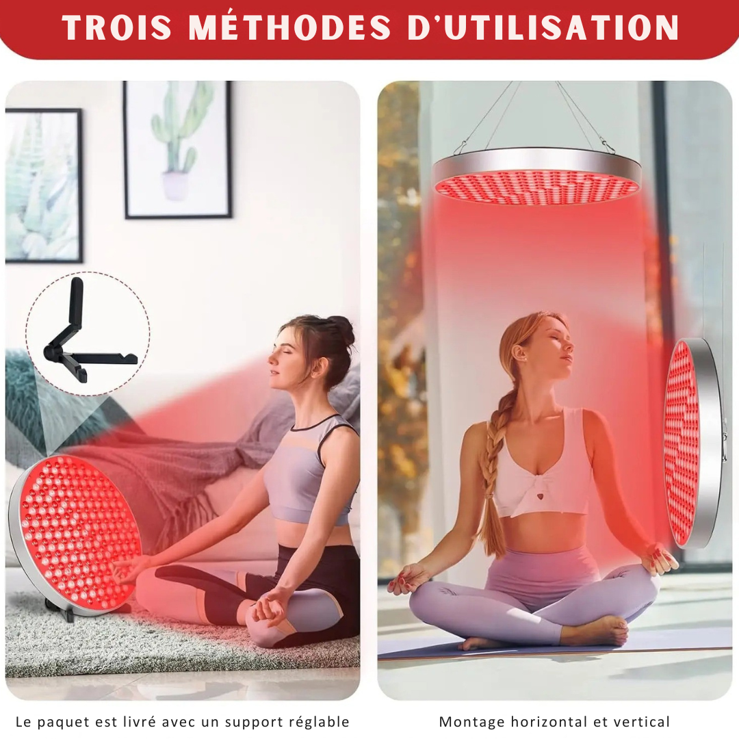 Panneau LED lumière rouge 660nm & 850nm: Repousse cheveux,  Anti-Douleurs et Soin Peau - Ma Lumière Rouge®