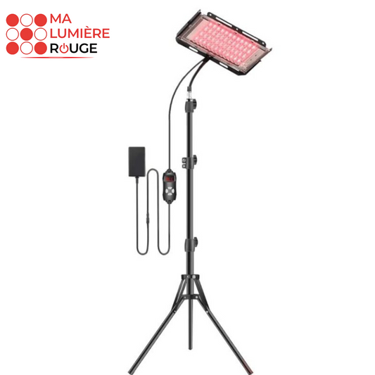 Panneau de Luminothérapie sur Trépied: Régénération Cutanée et Détente Musculaire - Ma Lumière Rouge®