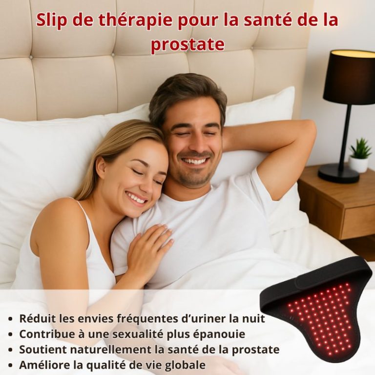 Slip Luminothérapie Homme: Vitalité Sexuelle et Santé de la Prostate - Ma Lumière Rouge®