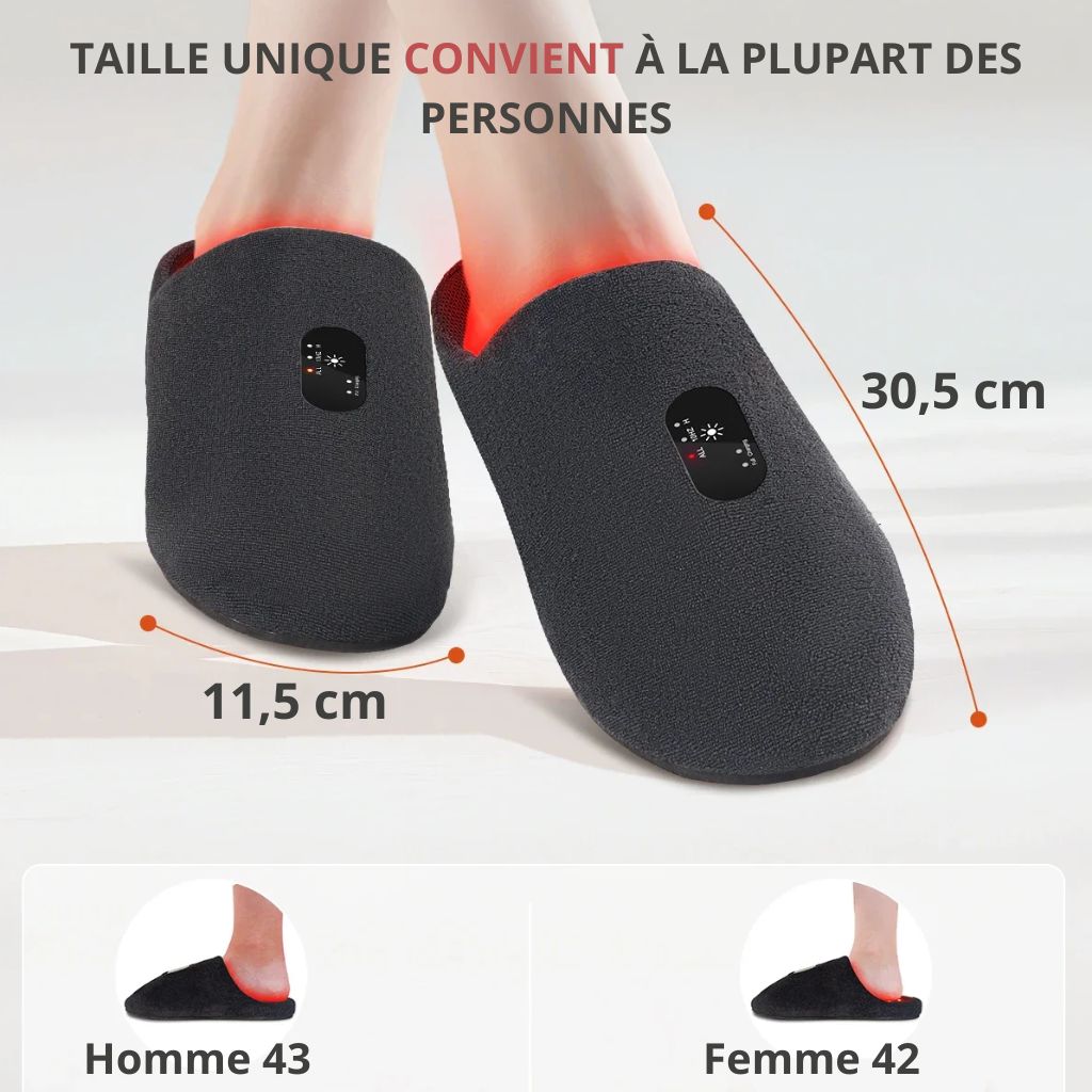 Pantoufles de Luminothérapie: Détente, Soulagement et Meilleure Circulation - Ma Lumière Rouge®